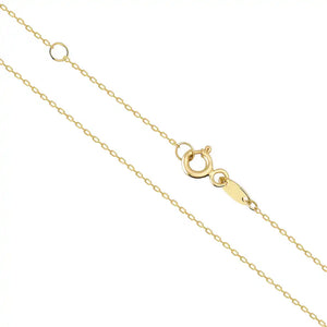 An elegant 14K solid gold accessory featuring a minimalist design with small interconnected links, discreet clasp, and ring fastener, perfect as a necklace or bracelet chain extender.