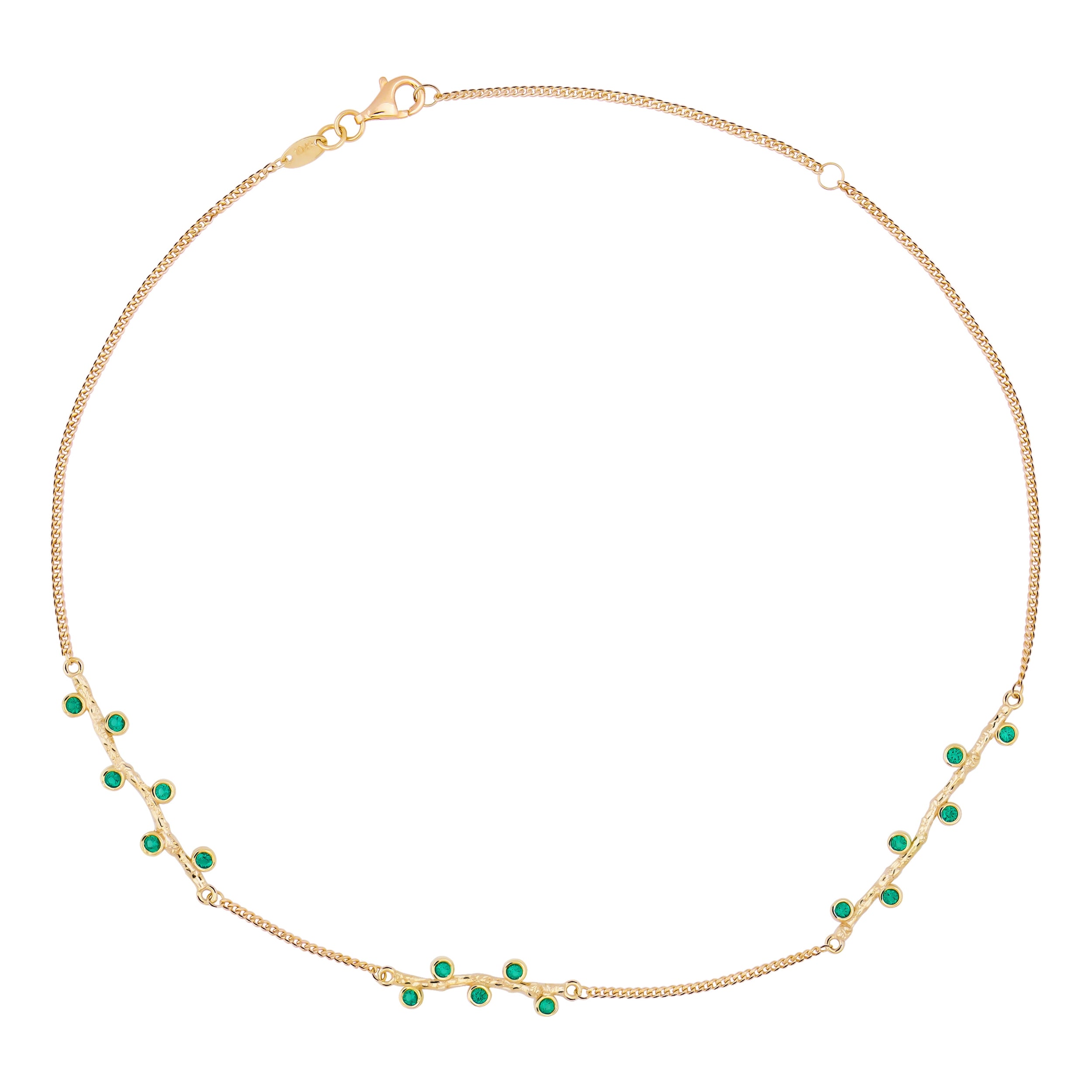 14K Solid Gold Blossom Necklace - Into the Woods Collection by Erdem Akan