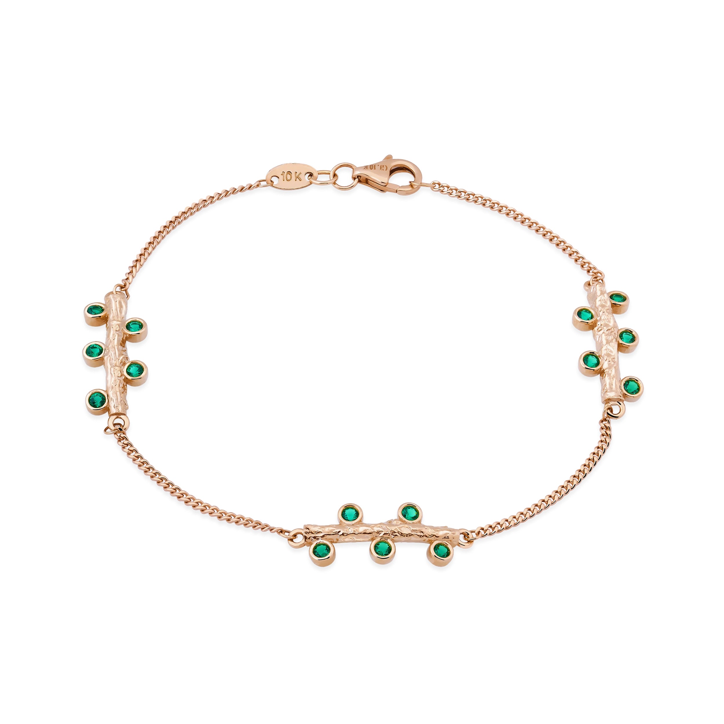 Pulsera minimalista de oro macizo de 14 quilates con piedras preciosas naturales de ágata y cornalina - Colección Achates