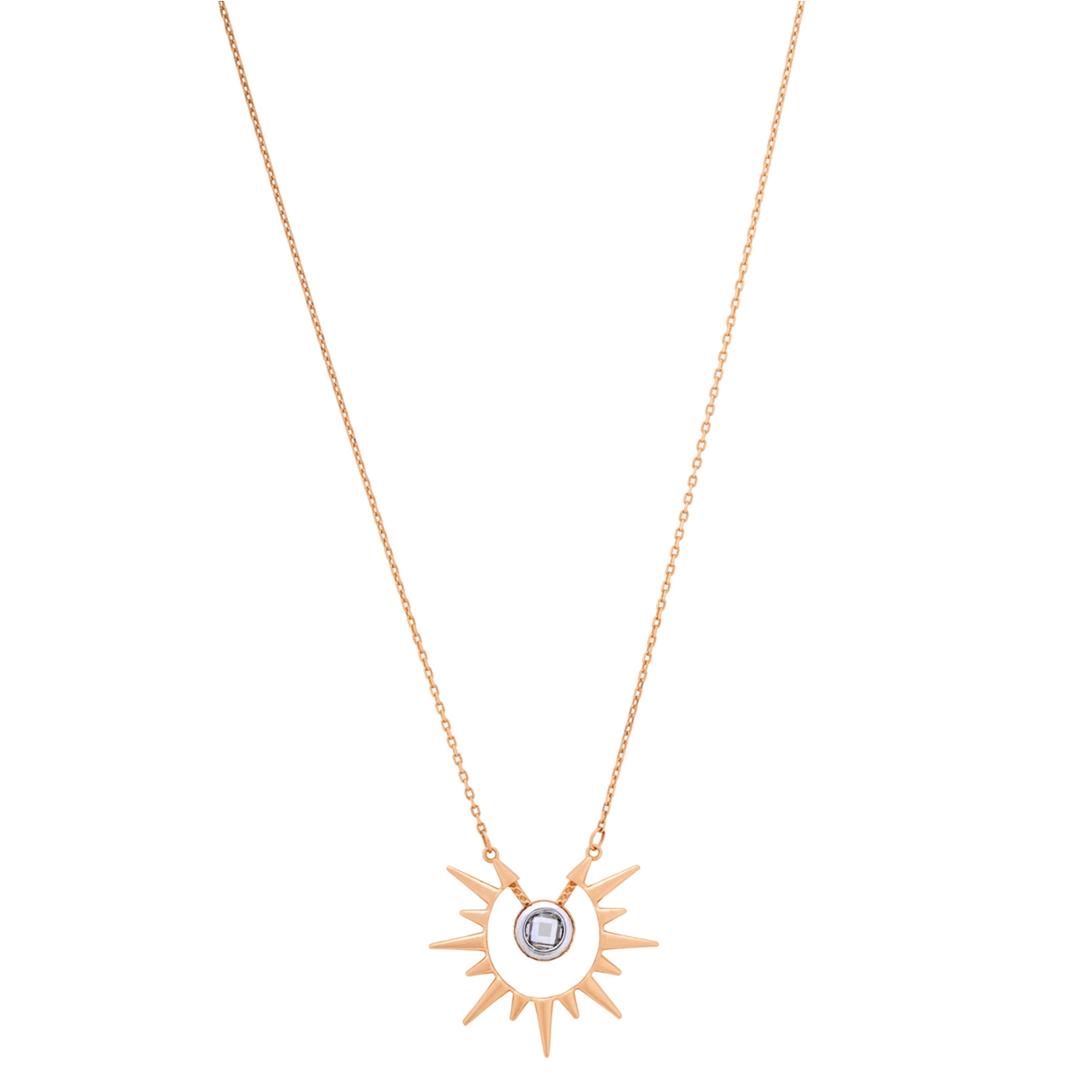 Collar Sunburst de oro macizo de 14 quilates - Colección Helios