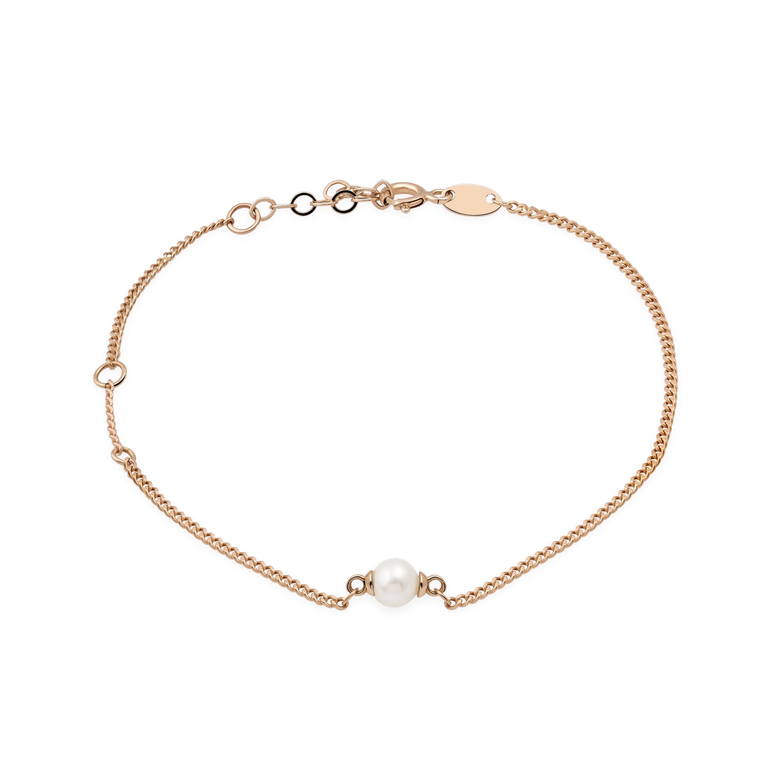 Pulsera minimalista de oro macizo de 14 quilates con piedras preciosas naturales de ágata y cornalina - Colección Achates