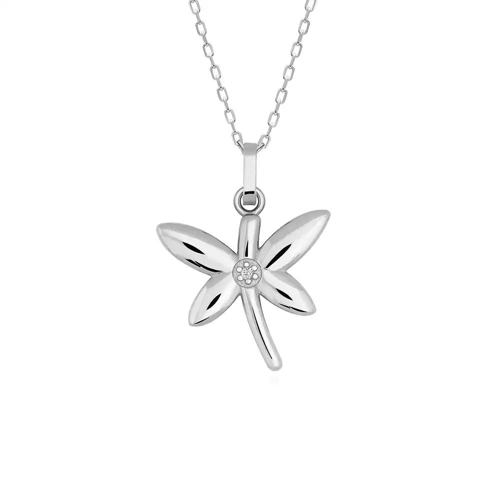 14K Gold Dragonfly Necklace