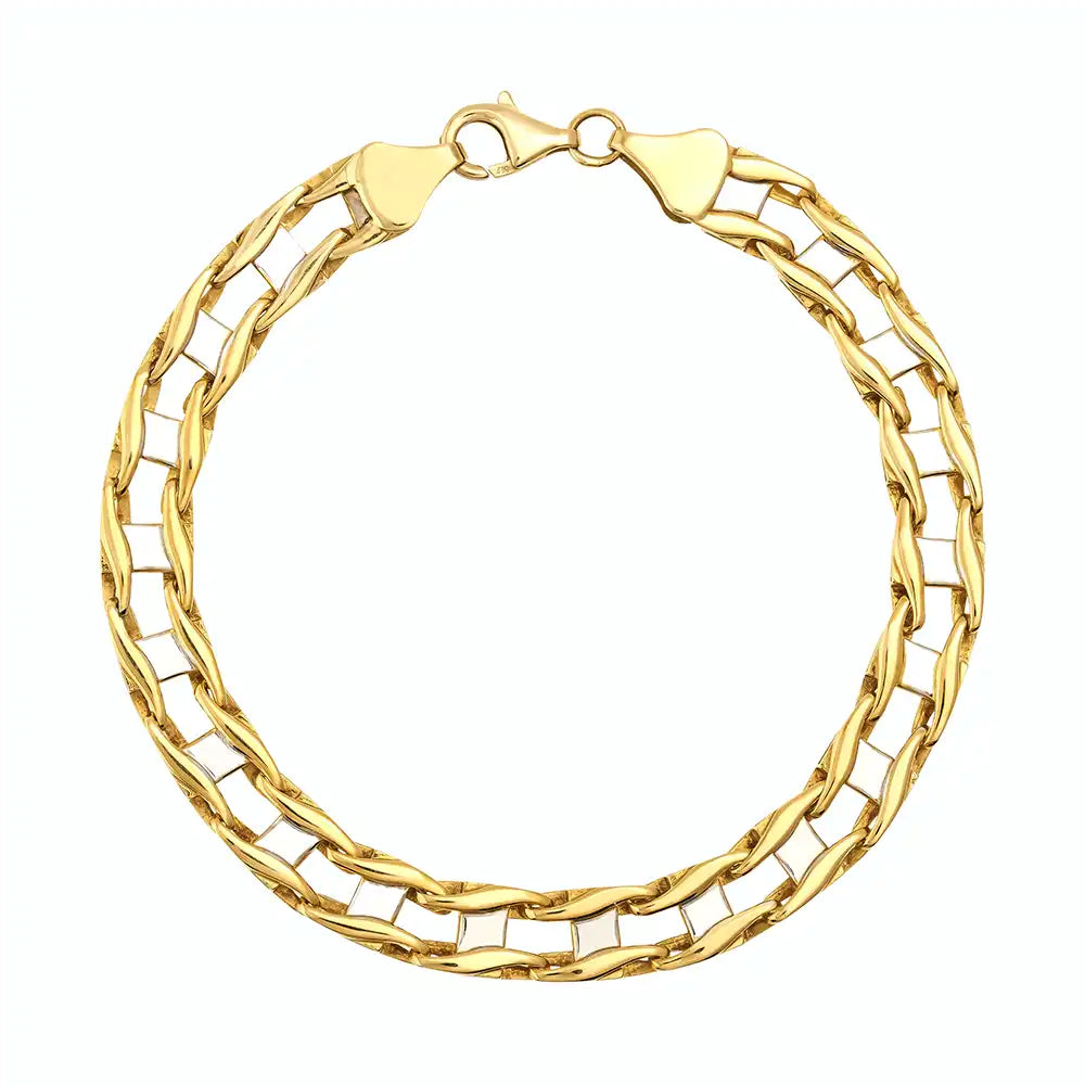 14K Solid Gold Classic Bracelet for Men