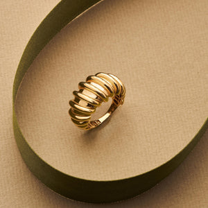 14K Solid Gold Croissant Ring