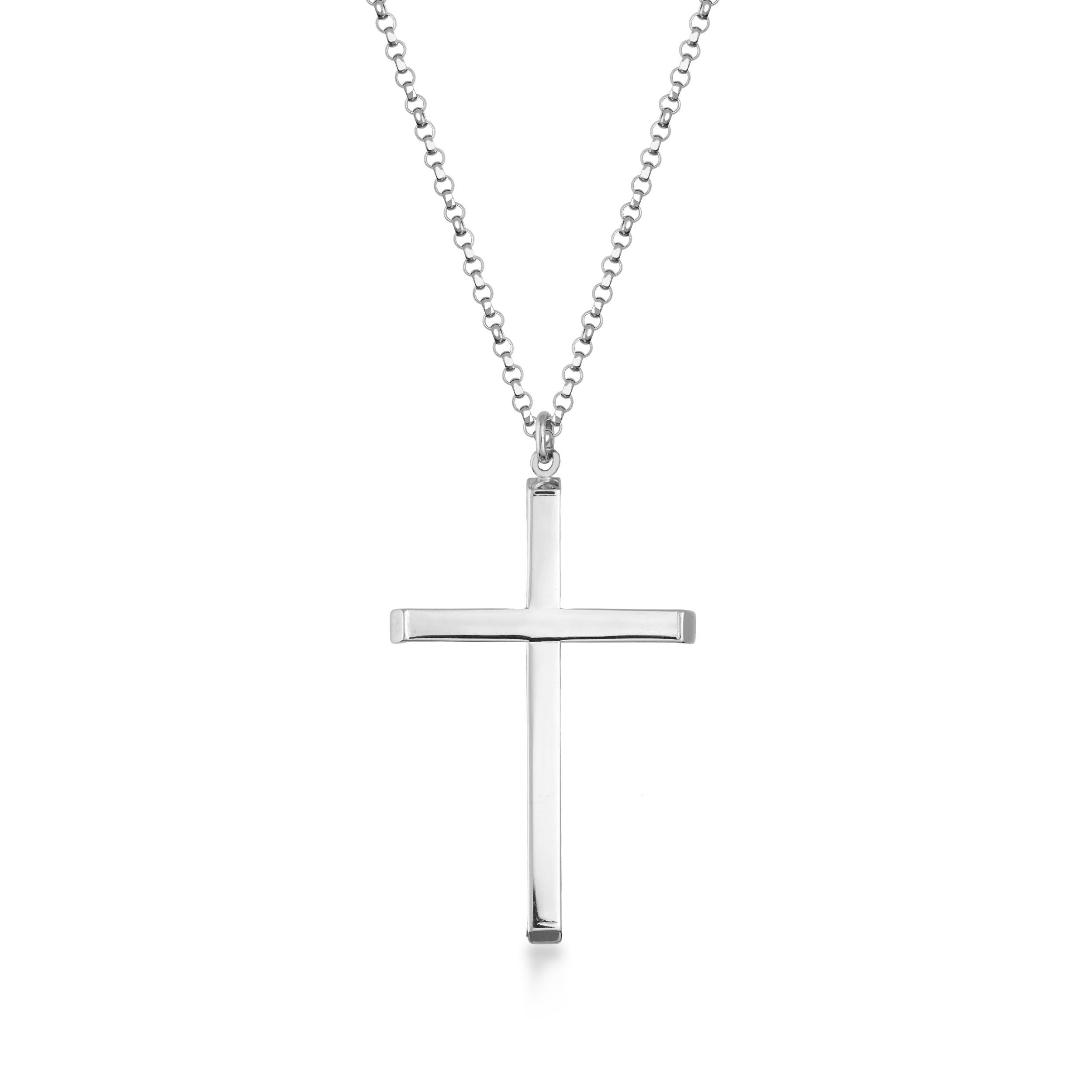 14K Real Gold Cross Necklace Unisex