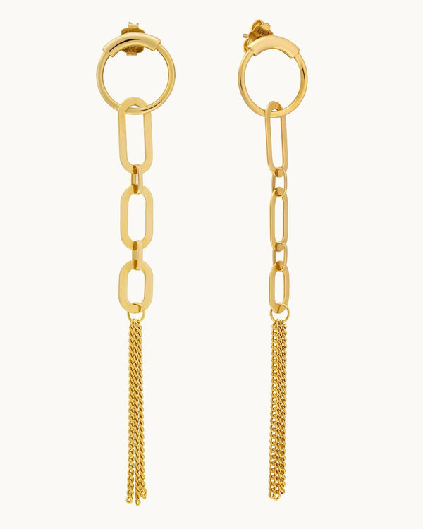 Static Form 14K Gold Earrings