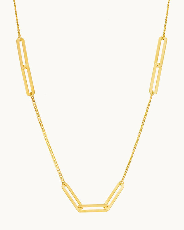 14K Gold Nested Loop Necklace