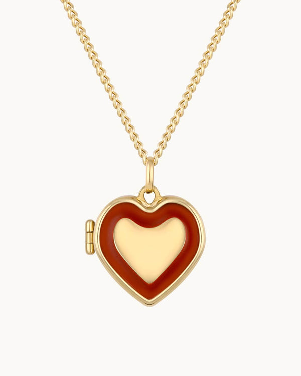 14K Solid Gold The Eternal Love Locket Necklace