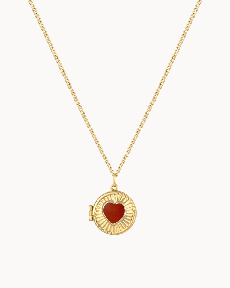 14K Solid Gold The Timeless Love Locket Necklace