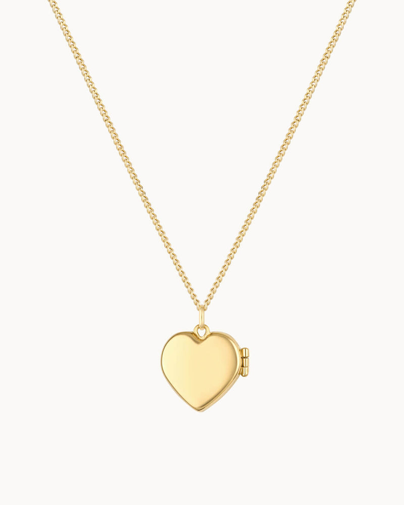 14K Solid Gold Note to the Sky Locket Necklace