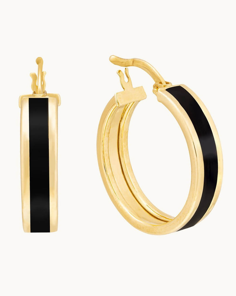 14K Gold Plated Eclipse Reflection Silver Earrings
