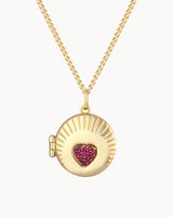 14K Solid Gold The Hidden Moment Locket Necklace