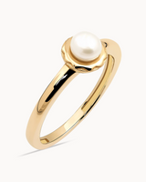 14K Gold Natural Pearl Stone Ring