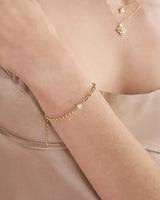 14K Gold Maia Natural Pearl Chain Bracelet