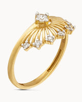 14K Gold Solar Energy Diamond Ring
