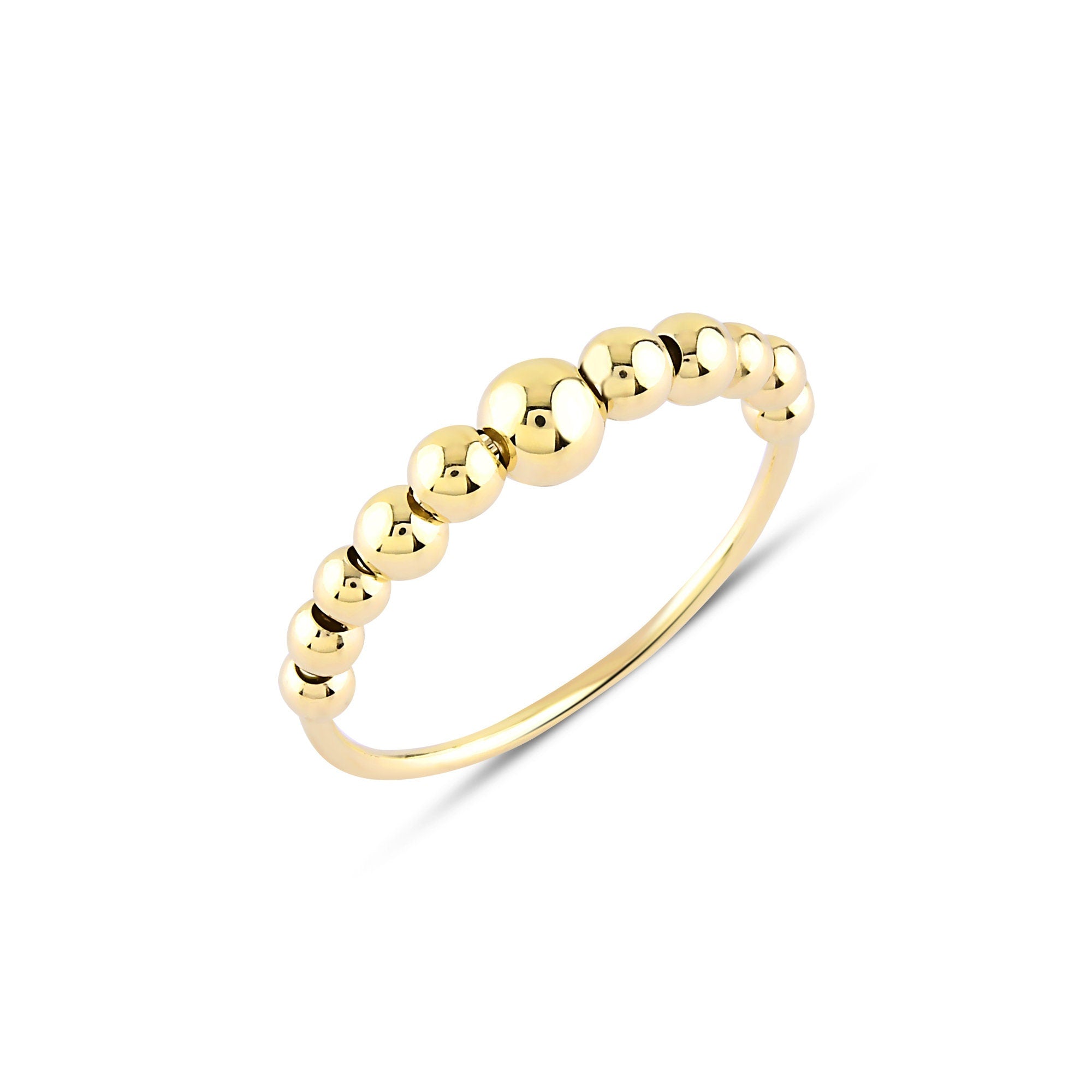 Anillo de burbuja de oro de 14 k