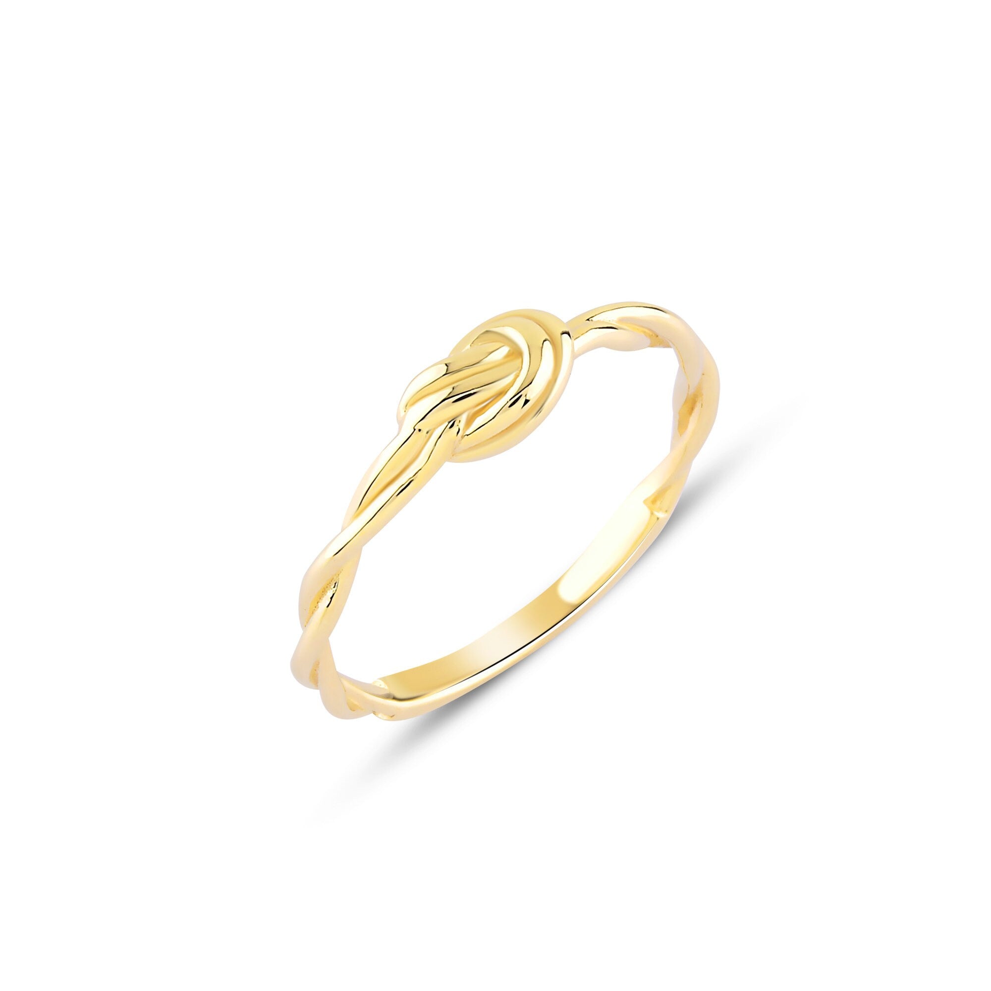 Anillo de nudo de oro macizo de 14 k