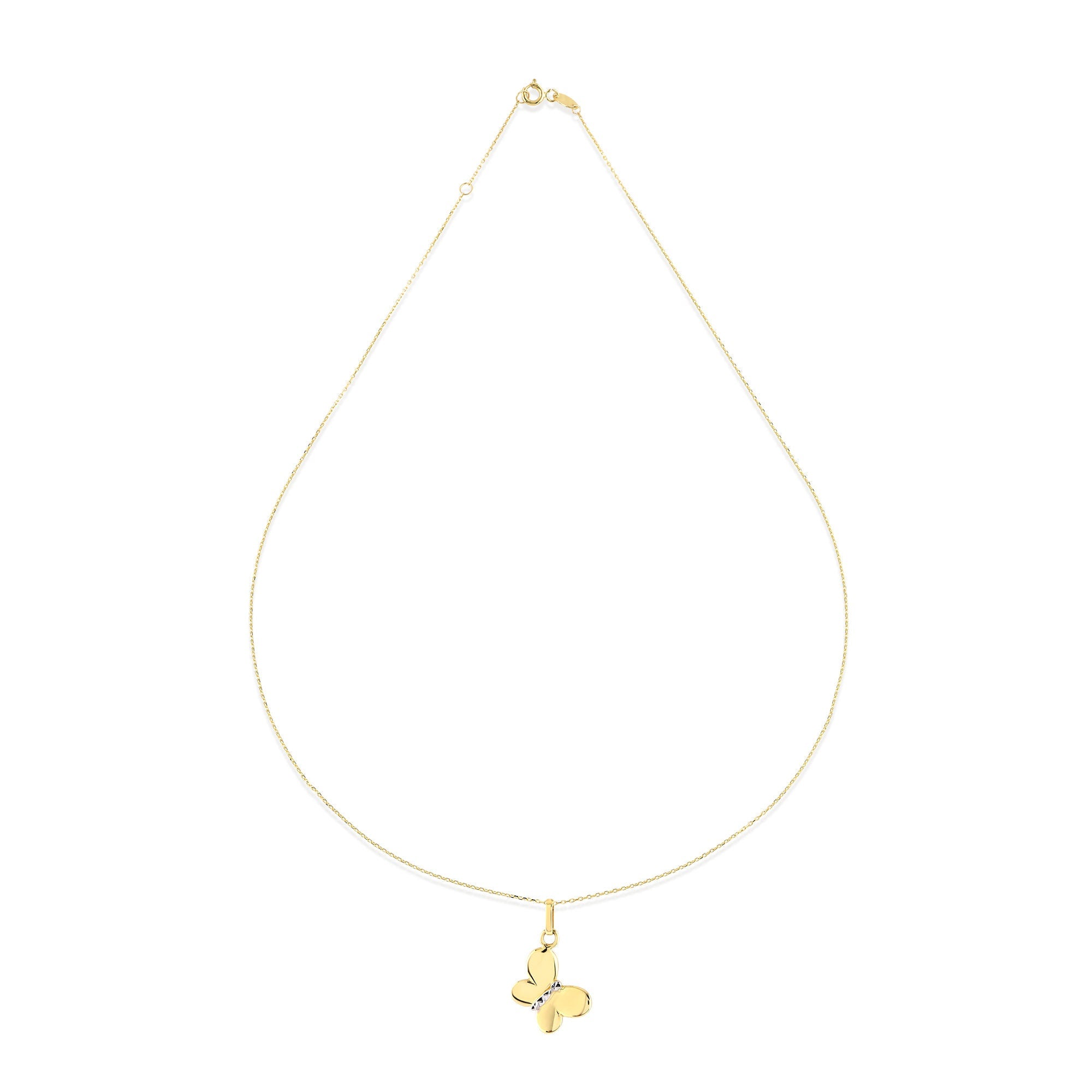 14K Gold Butterfly Necklace