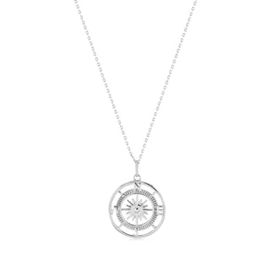 The 14K Solid Gold Compass Necklace for Men makes an ideal graduation gift, with its pendant showcasing a compass design. It features intricate engravings and a central compass rose shape resembling a North Star, elegantly suspended on a fine chain.